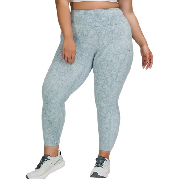 lululemon athletica Pants - Lululemon Fast and Free High-Rise Tight Intensity White Blue Fog NWT Size 10